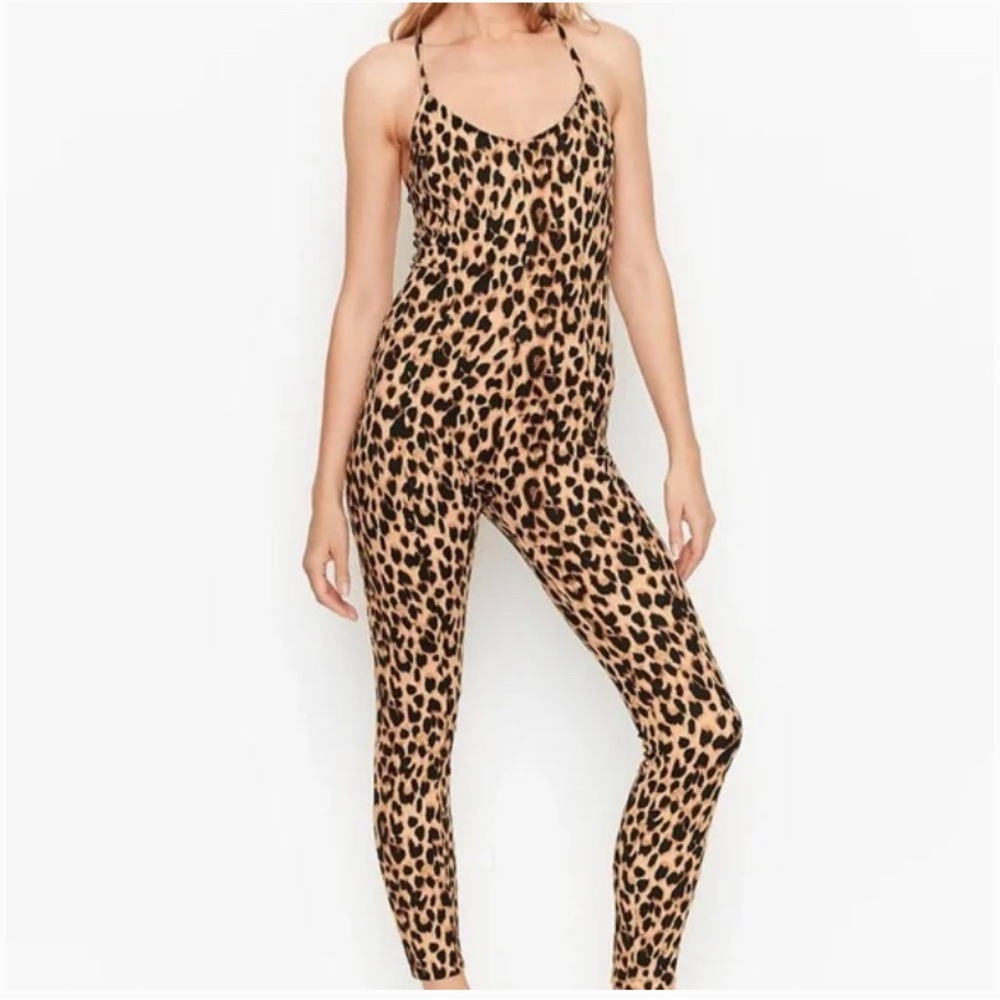 NWT Victoria’s secrets leopard print jumpsuit, size medium